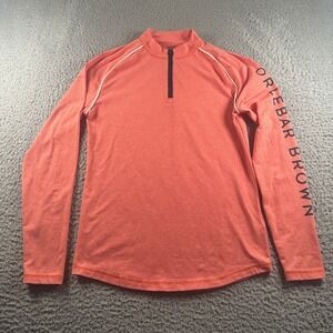 Orlebar Brown Shirt Mens L Coral Rash Guard Quarter‎ Zip Performance Top Active
